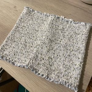 hollister tube top blue floral